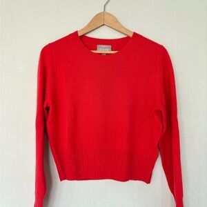 J. Crew Cashmere Red Crew Neck Sweater